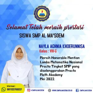 Prestasi siswa Al Masoem (2)