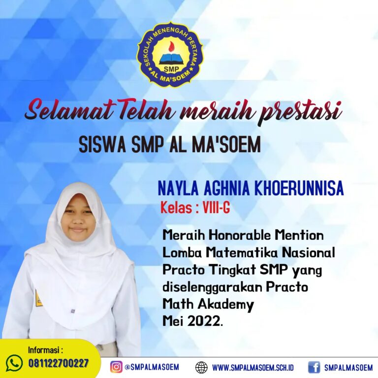 Prestasi siswa Al Masoem (2)