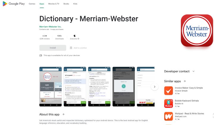 dictionary (Large)