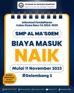 Kenaikan Biaya SMP Al Masoem