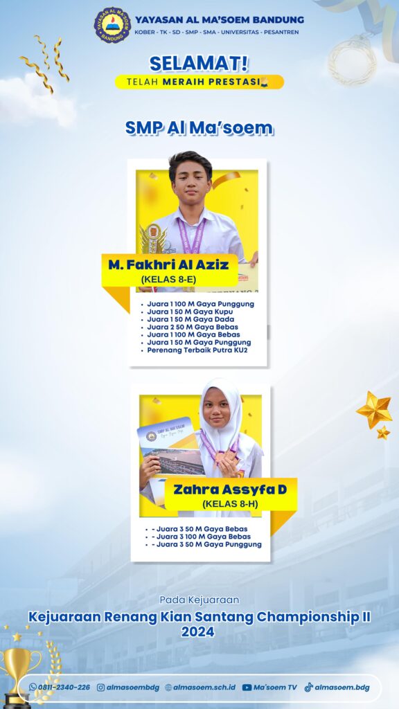 Juara dalam Kompetisi Renang Kian Santang Championship 2024