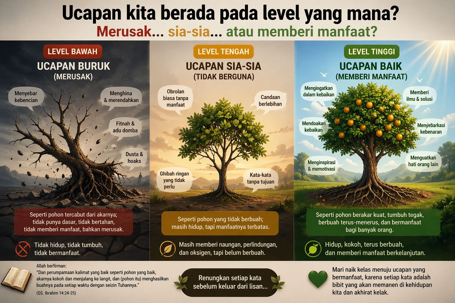 Al Ma'seom Ucapan level kita berada di level mana