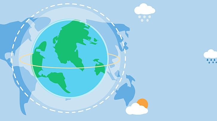 Blue Atmospheric Weather Forecast Illustration Background, Advertising Background, Weather Forecast, Background Material Background Image And Wallpaper for Free Download