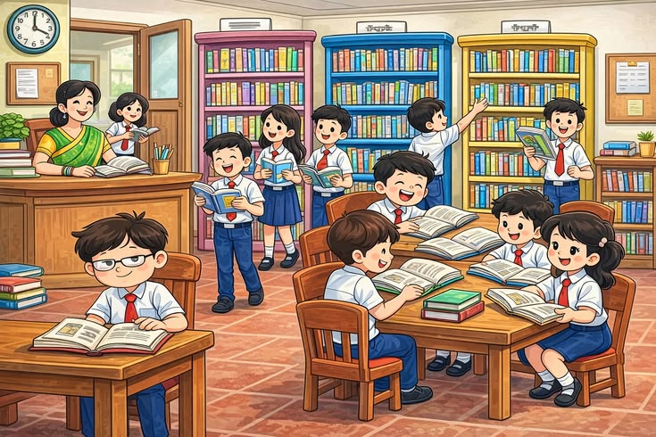 Library Scene clipart