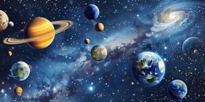 Planets And Stars In Deep Space The Vastness Of Cosmic View Photo And Picture For Free Download Pngtree