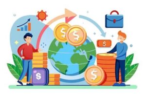 Premium Vector Flat illustration of change money concept vector