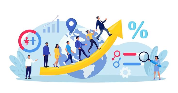 Superpopulação Crescimento da densidade da multidão humana na Terra Dados de estatísticas demográficas para população Demografia e migração Movimento de pessoas Análise social com dados demográficos…