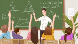 Teaching Scene Hand Painted Strokes Realism, Teacher, Student, Classroom Illustration Background And Wallpaper For Free Download Pngtree