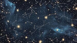 This is a beautiful image of a starry night sky the stars are bright and colorful and the background is a deep blue Premium AI generated image