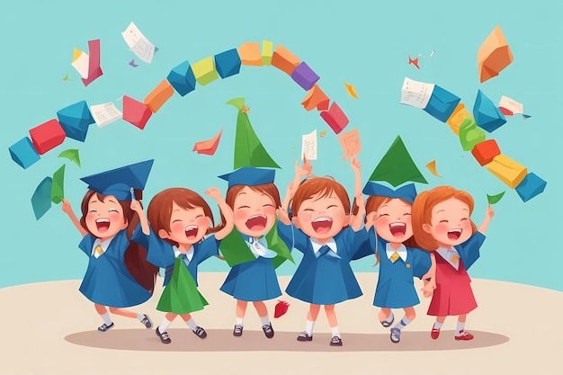 Victory shout on graduation day Premium AI generated image