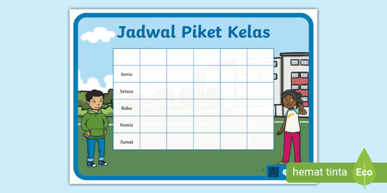 Jadwal piket kelas editable ver